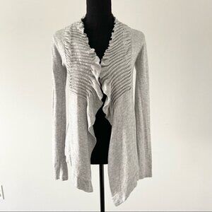 Line  Ruched Front Ruffles Cash Cardigan